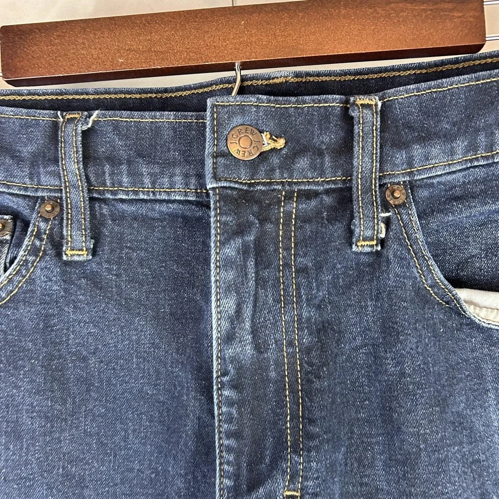 J.Crew Jeans Mens 35x34 Blue Dark Wash‎ Athletic Slim Flex Stretch Reimagined